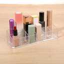 4 PCS Acrylic Lipstick Organizer, Lipstick Holder, 12-Slot Lip Gloss Holder, Beauty Makeup Storage Display Cosmetic Organizer