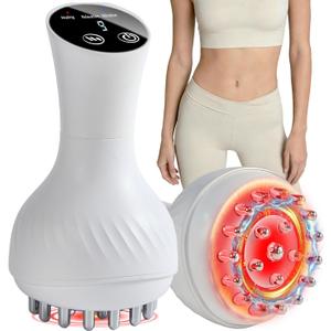 Lymphatic Drainage Massager & Anti Cellulite Massage Tool, Helps Reduce Stretch Marks & Cellulite, for Legs, Arms & Belly, Body Sculpting Machine with Microcurrent, Light, Heat & Vibration