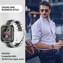 Stainless Steel Band and Case Compatible With Apple Watch Iwatch Ultra Series 11 10 9 8 7 6 5 4 3 2 1 SE 42/44/45mm (Series1-9,SE 1/2/3),Men Women Classic Classy Metal Business