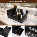 Cologne Organizer for Men with Drawer,Black Cologne Stand Shelf,Perfume Organizer,Bathroom Vanity Counter Organizers and Storage,Bedroom Essentials,Room Decor for Men