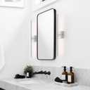 JONATHAN Y 28" White Modern Dimmable Integrated LED Wall Sconce, Metal Vanity Light for Bathroom Mirror Bedroom Hallway, Sleek Hardwired Wall Lamp Fixture, 3000K (JYL7022G), Set of 1