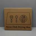 Quick Dry Stone Drying Mat for Kitchen Counter, Water-Absorbent Diatomaceous Dish Drying Mats, Multi-Purpose Stone Drying Tray for Cups Dishes Bottles