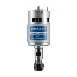 20000RPM 775 CNC Spindle Motor with 5mm ER11 Extension Shaft, Longer Working Life, DC 12-24V, High Power, Low Noise, Electrical DC Motor for 3018/3018 PRO CNC Router Machine