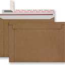 Rigid Mailers 30 Pack 9.5 x 12.5 inches Brown Self Seal Stay Flat Bulk Cardboard Kraft No Bend Mailers Peel and Seal for Document Photos Pictures Papers Files CD