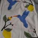 Artoid Mode Beige Soft Chain Embroidery Flower Bird Lemon Spring Table Runner, Seasonal Summer Kitchen Dining Table Decoration for Home Party Decor 13x72 Inch