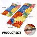 Arenarug Kitchen Mats for Floor 2PCS Cushioned Anti Fatigue Kitchen Mats Waterproof Non Slip Kitchen Mat Rug Set Comfort Foam Standing Mat for Sink, Laundry, Office,17.3" x 28" + 17.3" x 47", Colorful