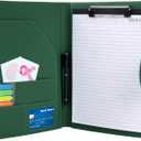 A4 Leather Portfolio,All-in-One Folder Legal Pad Padfolio,Business Interview Legal Organizer with Magnetic Closure,Resume Folder Binder with Luxury Papers,Sticky Tab,Pen for Men & Women,Retro Green