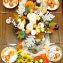 TBD Decor 36Pcs Fall Pumpkin Ornaments Mini Orange Pumpkin Ball Ornaments for Tree Fall Hanging Pumpkin Decorations for Thanksgiving Halloween Home Decor