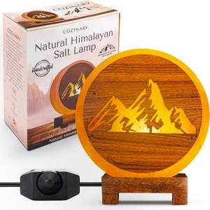 Pink Himalayan Salt Lamp with Dimmer  Handcrafted Miniature Mountain Design - Unique Cozy Light for Relaxation and Ambient Glow - Ideal for Home and Office Decor - 8x4x9 in, 11 lbs