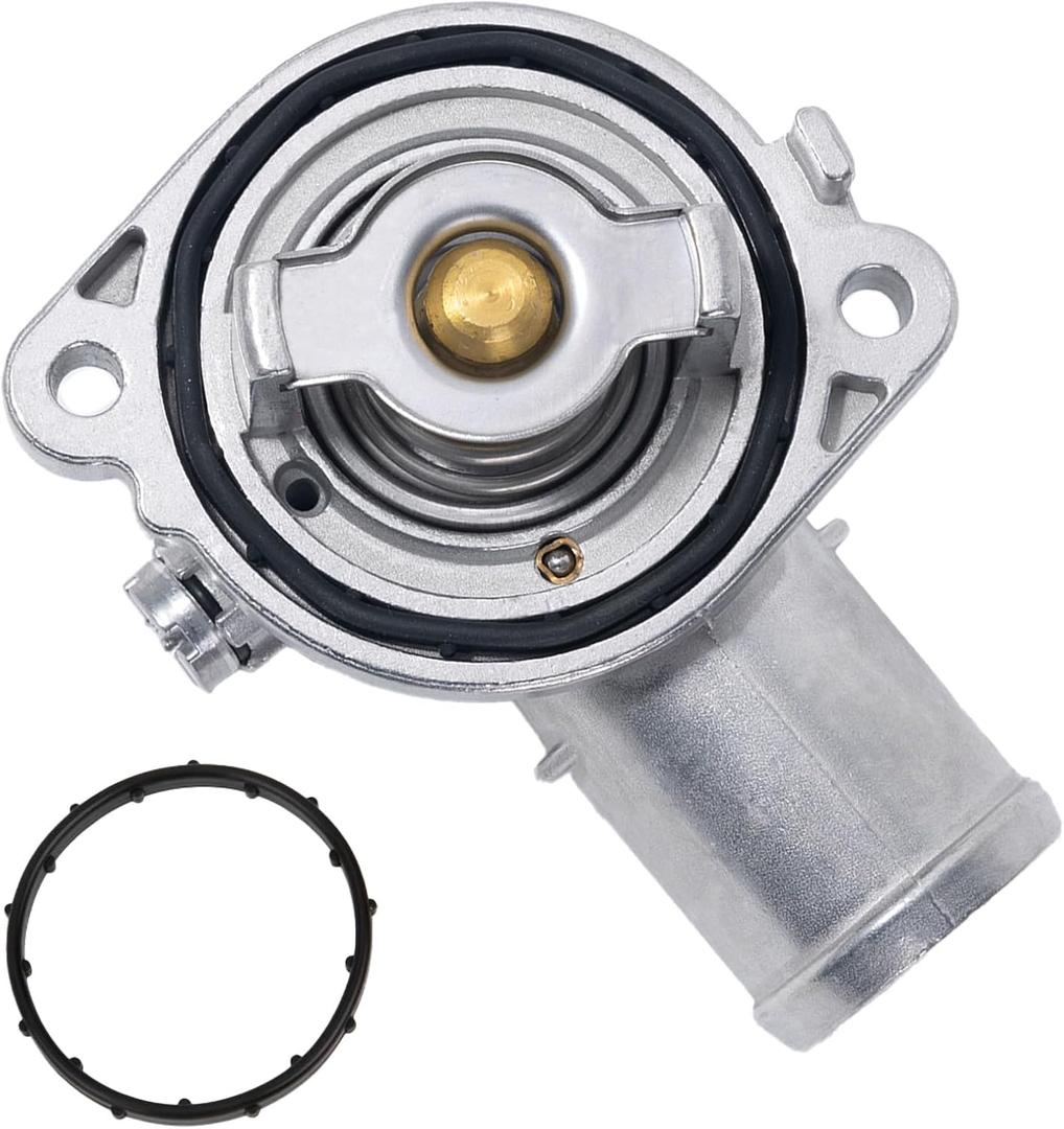 Upgraded Aluminum Thermostat Housing Assembly Fit for Chrysler 2011-2017 200, 2011-2016 Town & Country, Dodge 11-20 Grand Caravan, 11-19 Journey, Jeep 14-21 Cherokee # 5184570AG, 5184570AH