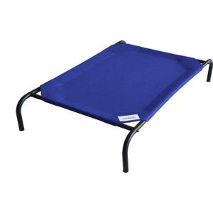 Coolaroo Original Elevated Dog Bed - Breathable Off-The-Ground Pet Bed with Cooling Fabric, Joint Relief & Moisture-Resistant Fabric, 100% Recyclable, Easy Clean, Aquatic Blue, Large  51"L x 31.5"W x 8"Th