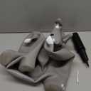 ZOOJOY Bouncy Horse Animals Hopper,Inflatable Bouncing Horse Jumping Animals for Toddlers,Ride On Hopping Toys for Girls/Boys,Great Gift W/P (Grey)