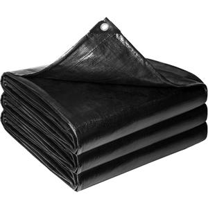Reinforced PE Pond Liner 20 x 25 FT, 28 Mil Sun Resistant Preformed Pond Liner, Hemmed Edge with Buttonholes Liner for Outdoor Large Ponds, Fish/KOI/Duck Pond, Garden Waterfall, Waterscape, Black