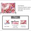 IADIUENOG Happy Love Day Pink Backdrop 8x6ft Red Truck Love Tree Anniversary Holiday Love Heart Balloon Romantic Lover Background Wedding Party Decorations