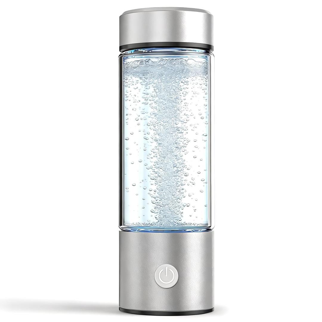 Hydrogen Water Bottle  Dual SEP+PEM System, Platinum-Iridium Membrane | Borosilicate Glass, Leak-Proof Design, Healthy Gift