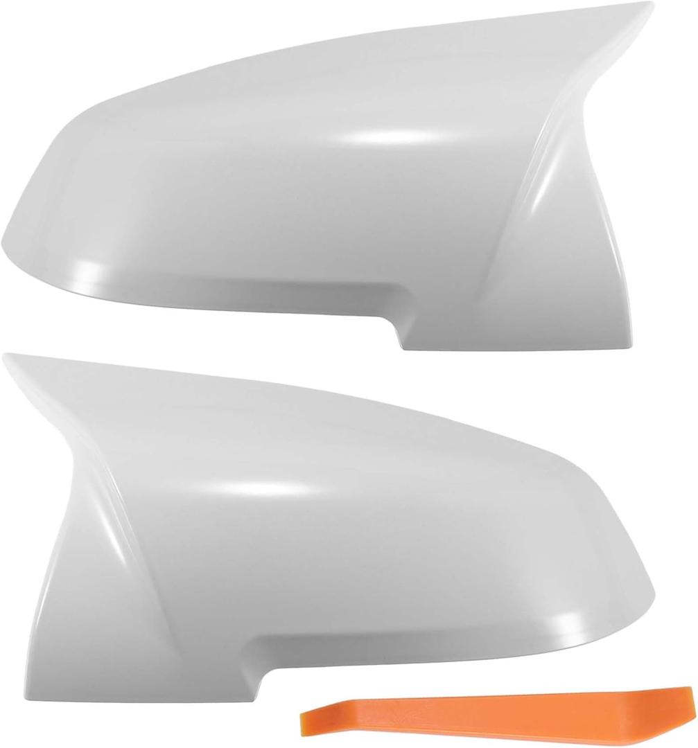 for BMW F20 F22 F23 F30 F31 F32 F33 F36 F87 M2 X1 E84 Driver Passenger Side Mirror Covers Cap Replacement Rearview Mirror Guard Covers White 1 Pair