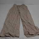 Plus Size High-Waist Striped Drawstring Wide-Leg Pants - Casual Comfortable Women's Palazzo Pants, All-Season Style, Non-Stretch Fabric, Regular Fit, Vacation Attire, Casual Attire | Striped Pattern |  Drawstring Waist, Plus Size Pants XS