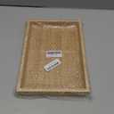 Bam & Boo Natural Bamboo Serving Tray Modern Rectangular (Bamboo, 13 x 9" x 1.2") for Food, Drinks, Decor, Vanity in Home, Kitchen, Bathroom, Coffee Table, Bed