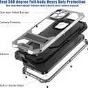 Compatible with iPhone 14 Pro Max IP68 Waterproof Case Military Metal Stand Case with Screen Protector Slim Full Cover Rugged Durable Shockproof Dustproof Anti-Scratch Sturdy Durable (Sliver)