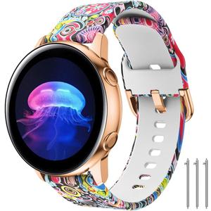 Compatible With Samsung Watch 6 Classic 47mm/43mm,Samsung watch 5/5pro,Samsung watch 4,Galaxy Watch 3 41mm Band,Samsung Active 2 Watch Band 40mm /44mm,20mm Sports Wristband Bands For Women Men