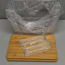 Delamu 2 Set Pantry Organizers and Storage, Trash Bag Holder Under Sink Organizer for 4-13 Gal Bags, Trash Bag Dispenser with Bamboo Top for Onion, Potato, Garlic, Clear (11-7/32"L*7" W*7-1/8"H)