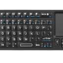 Rii K06 Mini Bluetooth Keyboard,Backlit 2.4GHz Wireless Keyboard with IR Learning, Portable with Touchpad,Compatible with Amazon Fire Stick/VR Glasses/HTPC/IPTV (2.4G and Bluetooth)