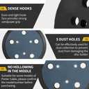 5 Inch 5 Holes Hook Loop Orbital Sander Metal Pad Replacement for Porter Cable 332 333VS 334 Random Sander with 4 PCS Foam & 36 PCS Sanding Discs 100 150 180 240 320 400 Grits