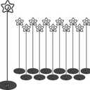 Urban Deco 12PCS Table Number Holders 12 Inches Pentagram Place Card Holder Metal Table Card Holders, Picture Holders for Tables, Card Holder Stand for Wedding Dcor-Black