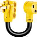 Welder Adapter Cord 50 Amp, STW 6 AWG NEMA 14-50P Male to 6-50R Female Heavy Duty Cord, 250 Volts 12500 Watt 1 Foot, ETL Listed