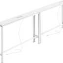 SUPERJARE 5.7 Inch Narrow Console Table with Outlet, Sofa Tables, Total Length 78.8'', Behind Couch Table, Long Entryway Tables with Charging Station, for Living Room, White