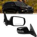 Dasbecan Right Passenger Side Mirror Compatible with 2011-2015 Kia Sorento with Power Heated Glass, Turn Signal Light, Black Mirror Cap, Manual Folding Replace#876201U050 KI1321146 (7Pins)