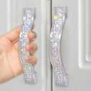 SAVORI Drawer Pulls Handle Bling Crystal Dresser Cupboard Closet Cabinet Wardrobe Door Furniture Handles Hardware Handle Pull for Home Kitchen Bathroom 2 Pack (11cm - 2 Pack, AB Color)