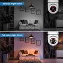 UPULTRA Light Bulb Security Camera Outdoor 2packs HD Wireless 5GHz/2.4GHz WiFi Home IP Cameras E27 360 Degree Panoramic,Motion Detection and Alarm,Two-Way Audio,Night Vision