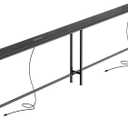 SUPERJARE 102 Inch Sofa Table with 2 Power Outlets and USB-C Ports, 5.9 Inch Narrow Console Table with Storage, Extra-Long Entryway Hallway Couch Table Behind Sofa, Small Spaces, Living Room, Black, 5.9"D x 102.3"W x 29.7"H