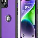 for iPhone 14 Waterproof Case with Built-in Screen Protector, Shockproof Dustproof Full Body Protective IP68 Waterproof Phone Case for iPhone 14 6.1 inch (Purple)