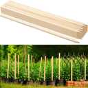 Colingmill 20 Pieces Wooden Garden Stakes 48 Inch Grade and Survey Stakes Wooden Garden and Sign Posts for Plant Support Silt Fence Yard Farm Survey Boundaries Baselines