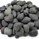 FANTIAN 40 lbs Natural Black Rocks Mexican Beach Pebbles, 2-3 Inch Decorative Black River Rocks for Landscaping, Garden, Paving, Fountain, Walkways and Outdoor Decorative Stones
