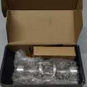 Brushed Nickel Door Knobs, Pismo Door Knob with Lock, Privacy Door Handles Interior for Bath & Bed