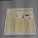 Da by Flickering Flameless Candles with String Lights, Battery Operated Candles with Remote and Timer, LED Pillar Candle Real Wax, 5 Pack-Ivory White 