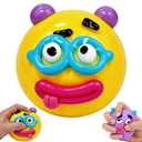 Face Squishy Toy, Curiosities Dog Face Squishy Cute Slow Rise Relaxing,Funny Face Squishy Stress Balls, Stress Relief Desk Accessory for Adults (Yellow)