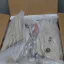 SAIWEYA 23" Farmhouse Table Lamps Set of 2, 3 Way Dimmable Lamps with 2 LED Bulbs and Rocker Switch, Vintage Nightstand Lamp for Bedroom Living Room Office End Table Entryway, White