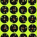 Splatterburst Targets - 18 x 24-4 inch Bullseye Splatter Target - Easily See Your Shots Burst Bright Fluorescent Yellow Upon Impact - Made in USA (10 Pack)