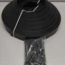 LINSHRY 100 FT Landscape Edging, 2 in.Tall No Dig Garden Edging Border with 120 Spikes, Flexible Plastic Lawn Edging for Landscaping Flower Bed, Grass, Yard (Black)