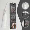 2 x Beloved Teacher Assistant Acrylic Bookmark with Rainbow Design and Appreciation Words, You are One in a Million Gift for Support Staff, 4.7x1.3 Inch, WCB23