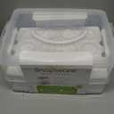 Snapware (2-Layer, 24 Cupcakes Plastic Detachable Cupcake Carrier Storage Container With Lid and Handle, Freezer Dishwasher Microwave Safe (14.25" L x 10.5" W)