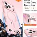 FNTCASE for iPhone 17 Pro Case: [Compatible with Magsafe] Translucent Matte Cases with [Full Camera Protection] [Screen Protector] Military Grade Shockproof Protective Phone Cover - Light Pink