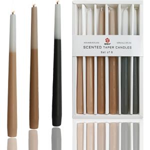 6 PCS Scented Taper Candlesticks 10 Inch Bluebell Scented Candle Aromatherapy Candles Gift Set Gradient Colored Candles for Home Decor Kitchen Decor Wedding Decorations