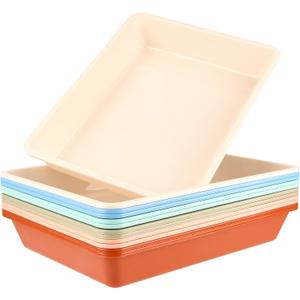 Defresit 12 Pcs Letter Size Flat Storage Paper Trays for Classroom