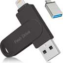 Apple MFi Certified Flash Drive 512GB, Photo Stick for iPhone Memory Stick for Photo/Video Backup Stick, High-Speed USB Thumb Drive for iPhone Storage Compatible for iPhone/iPad/Android/PC (Black)