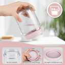 SHOWIN Overnight Oats Containers with Lids, 16oz Glass Jars with Lids 4 pcs, Wide Mouth Mason jars for Salad, Yogurt, Snacks, Meal Prep